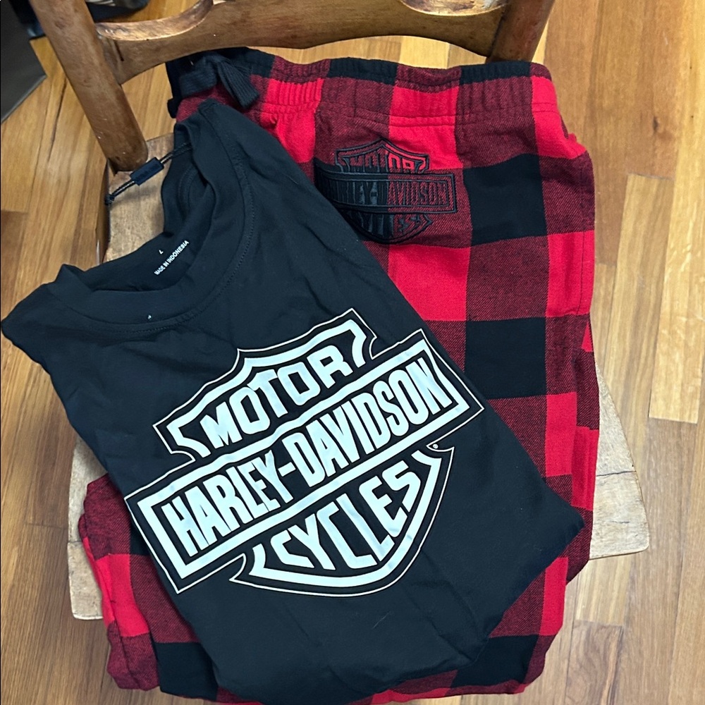 Harley Davidson Men’s Pajama Set 2 piece Large